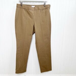 J. Jill Tobacco Khaki Precision Stretch Flat Front Pants Women’s Size 12 NEW